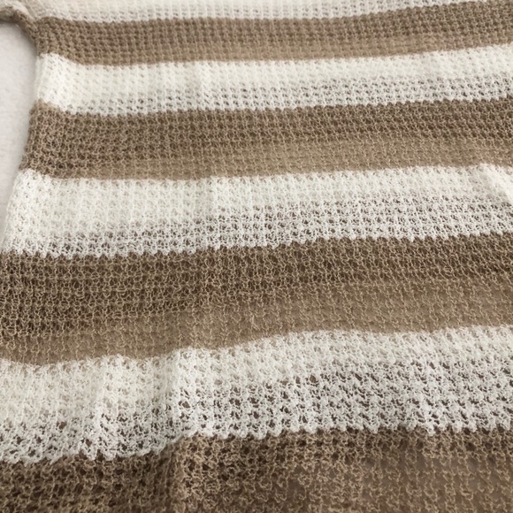 Forever 21 Tan/White Striped Sweater - Picture 2 of 4